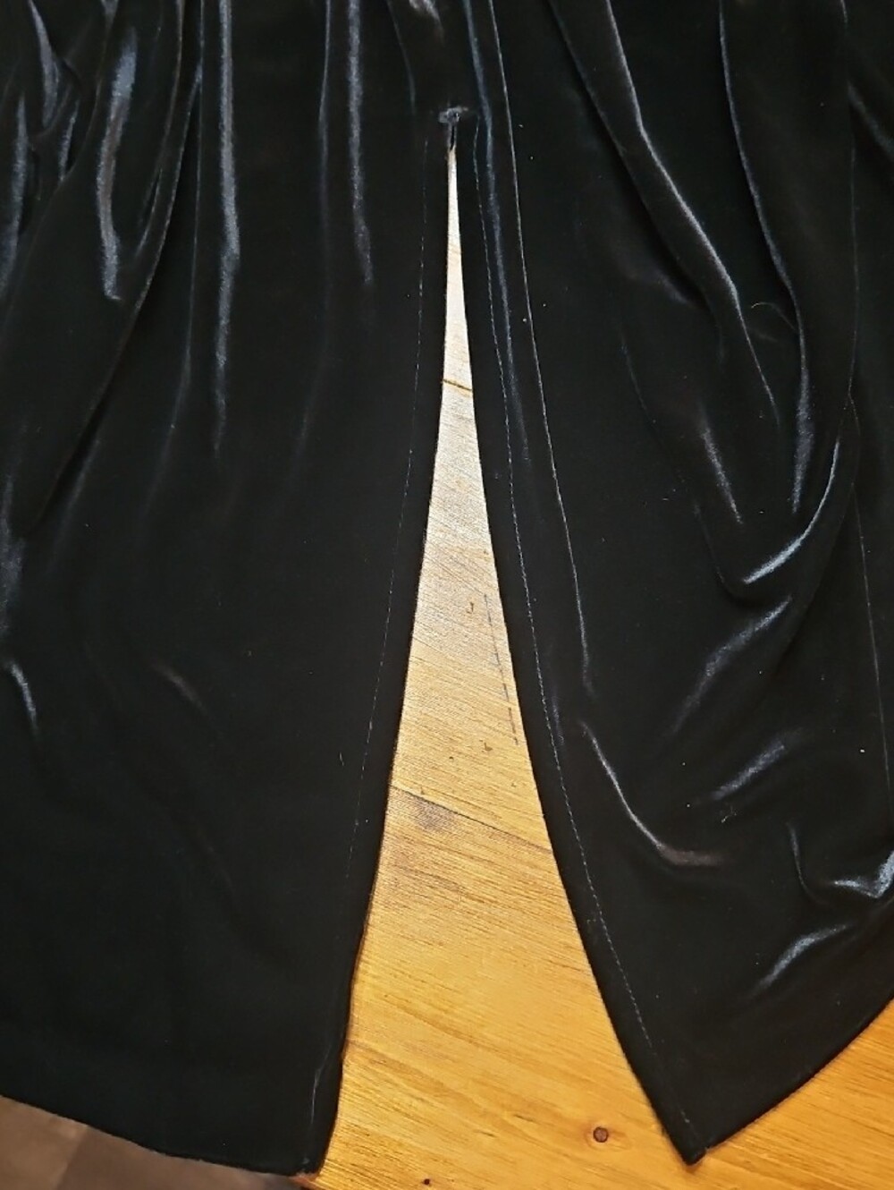 MSK Women's Black Velvet Skirt - Picture 3 of 4